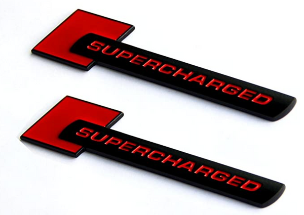 Supercharged Badge Emblems Fender | Audi S4, S5, A6, A7, SQ5 3.0T (Pair) - Canadian Auto Performance
